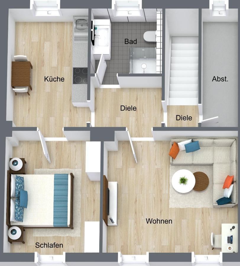 Feddersen Living: Modern Central Apartments with Netflix & Laundry Brunsbuttel Exterior photo